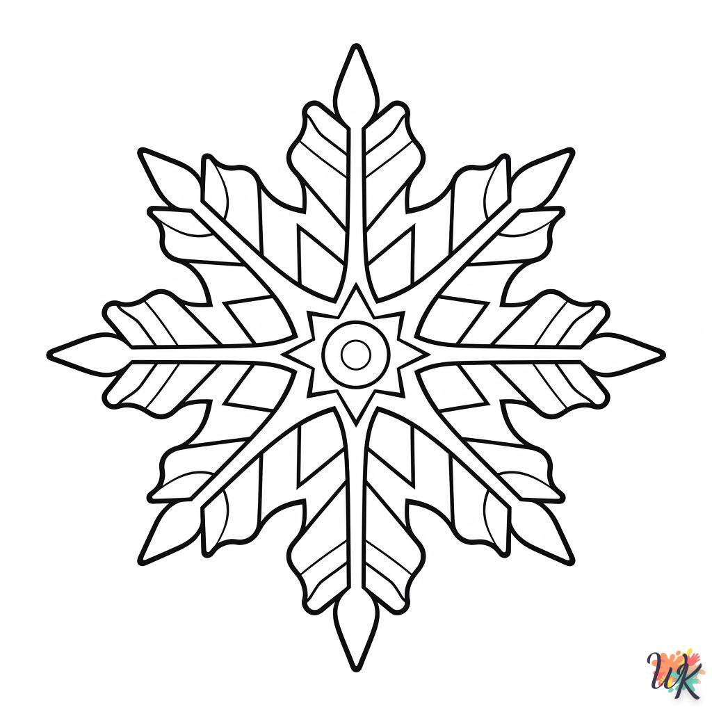 coloriage Flocon de Neige  pour enfants