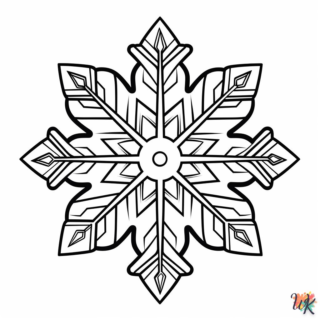 coloriage Flocon de Neige  pour enfant de à imprimer