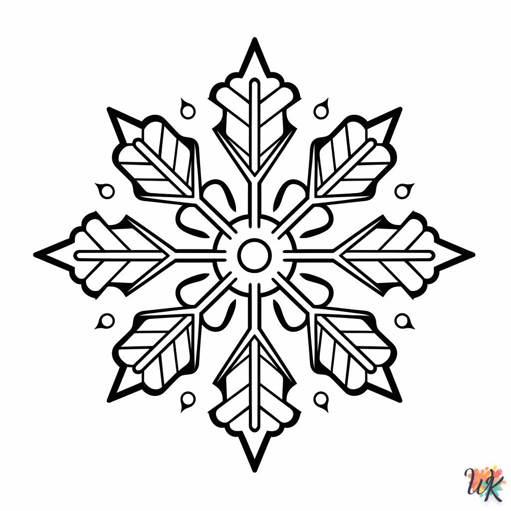 coloriage Flocon de Neige  pour enfants à imprimer