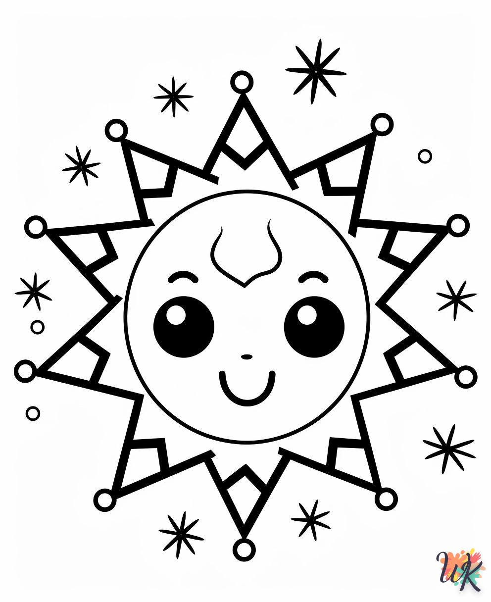 coloriage Flocon de Neige  bebe à imprimer gratuit