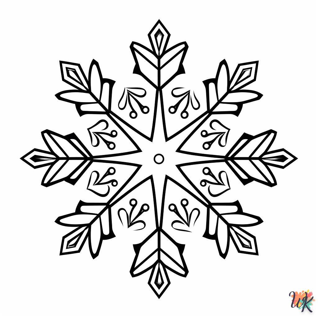 coloriage Flocon de Neige  à colorier en ligne gratuit