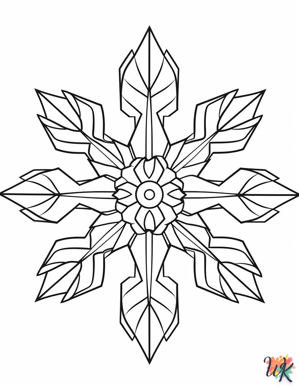 image de coloriage Flocon de Neige  pour enfant 1