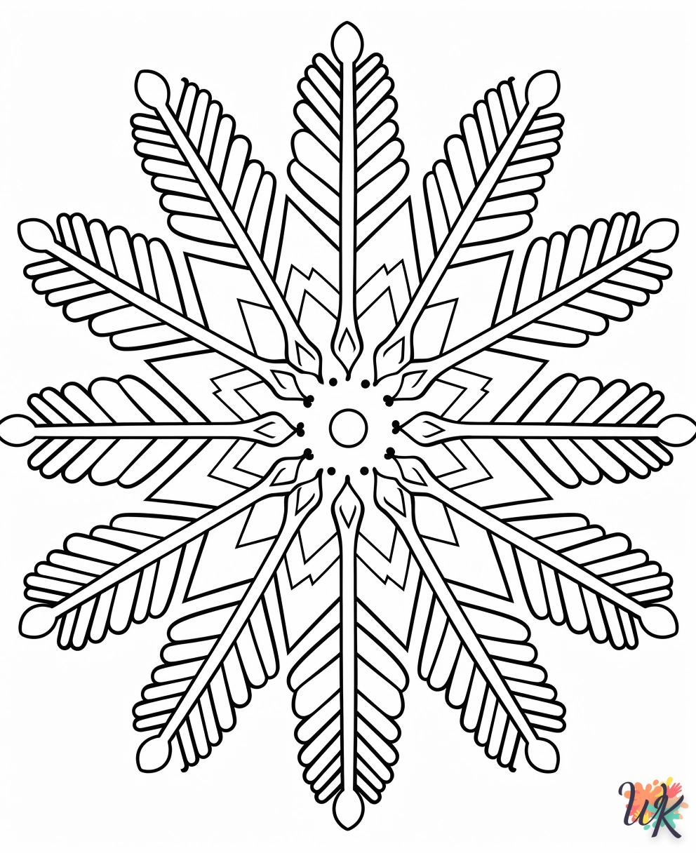 coloriage Flocon de Neige  à colorier en ligne gratuit 1