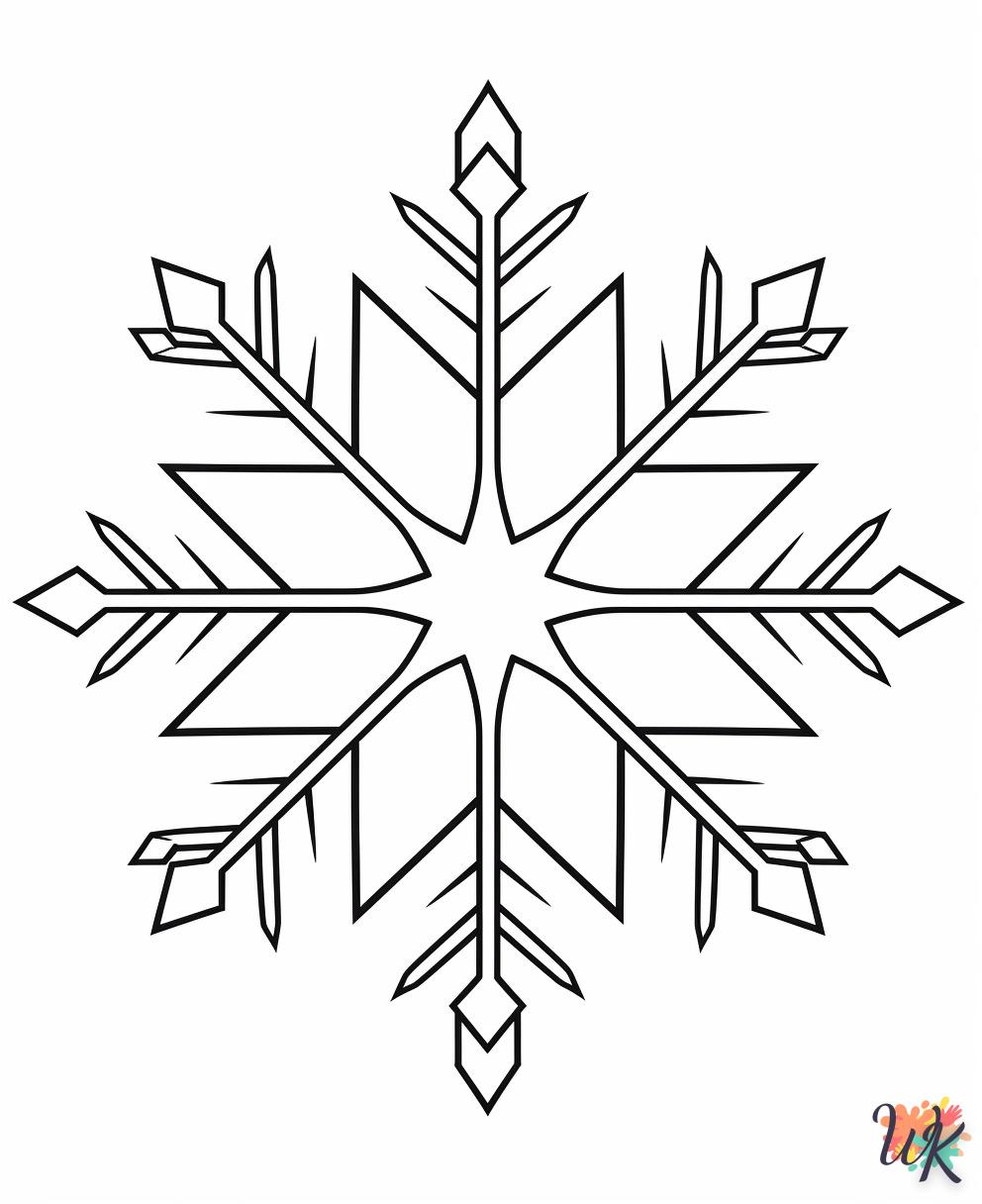 coloriage Flocon de Neige  et découpage à imprimer