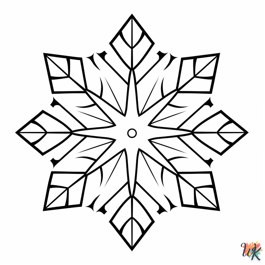 coloriage Flocon de Neige  enfant 2 ans a imprimer