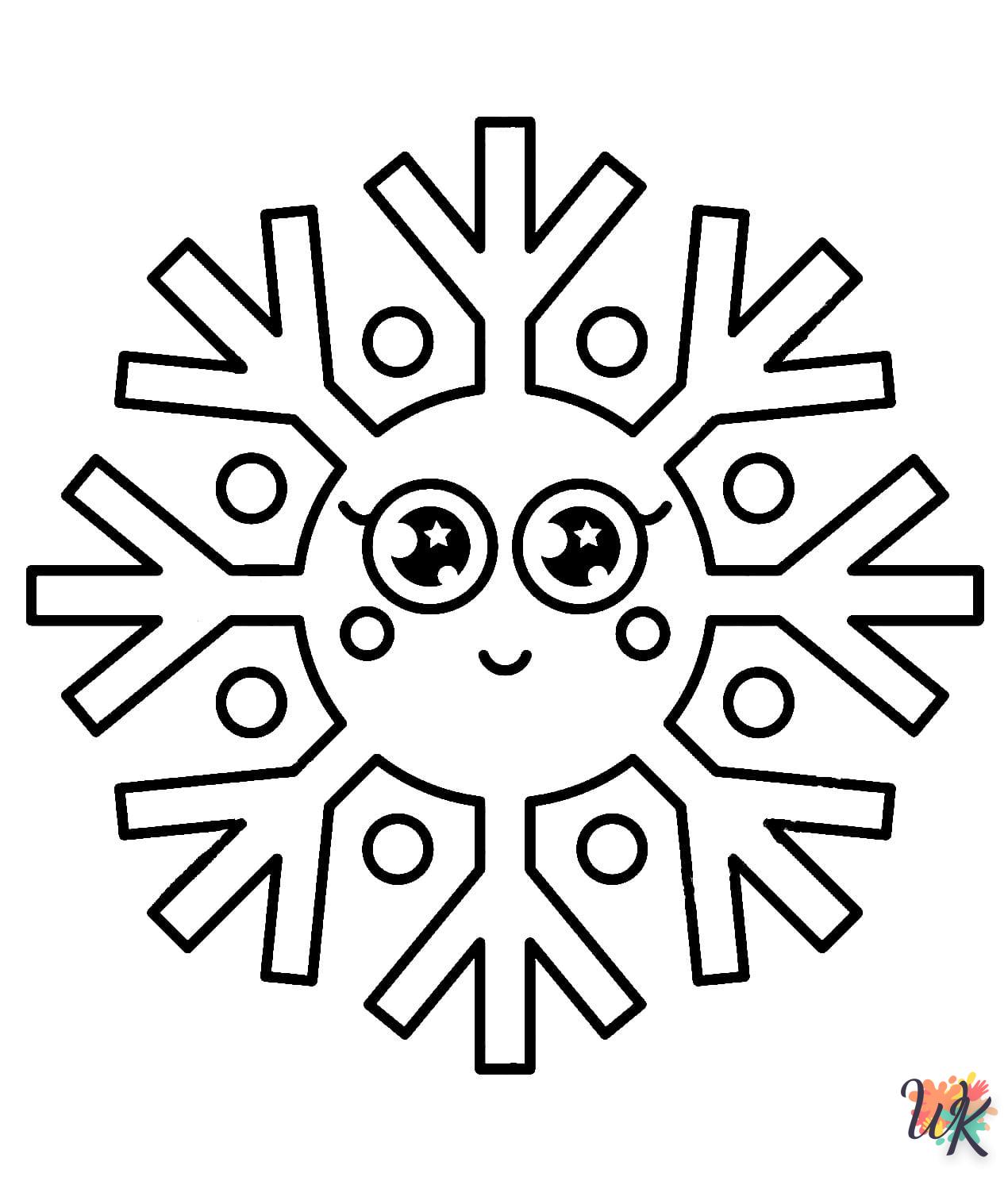 coloriage Flocon de Neige  bebe à imprimer gratuit 1