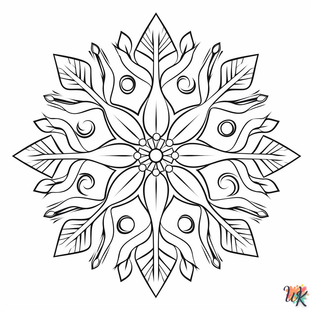 coloriage Flocon de Neige  pour lutter contre le stress