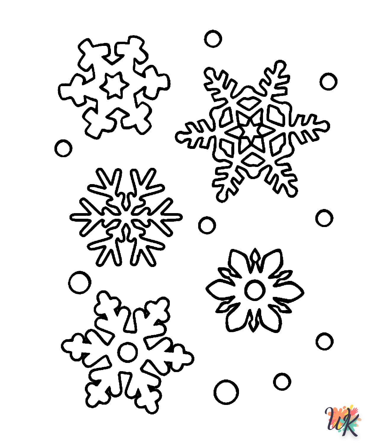 coloriage Flocon de Neige  7 ans en ligne gratuit à imprimer