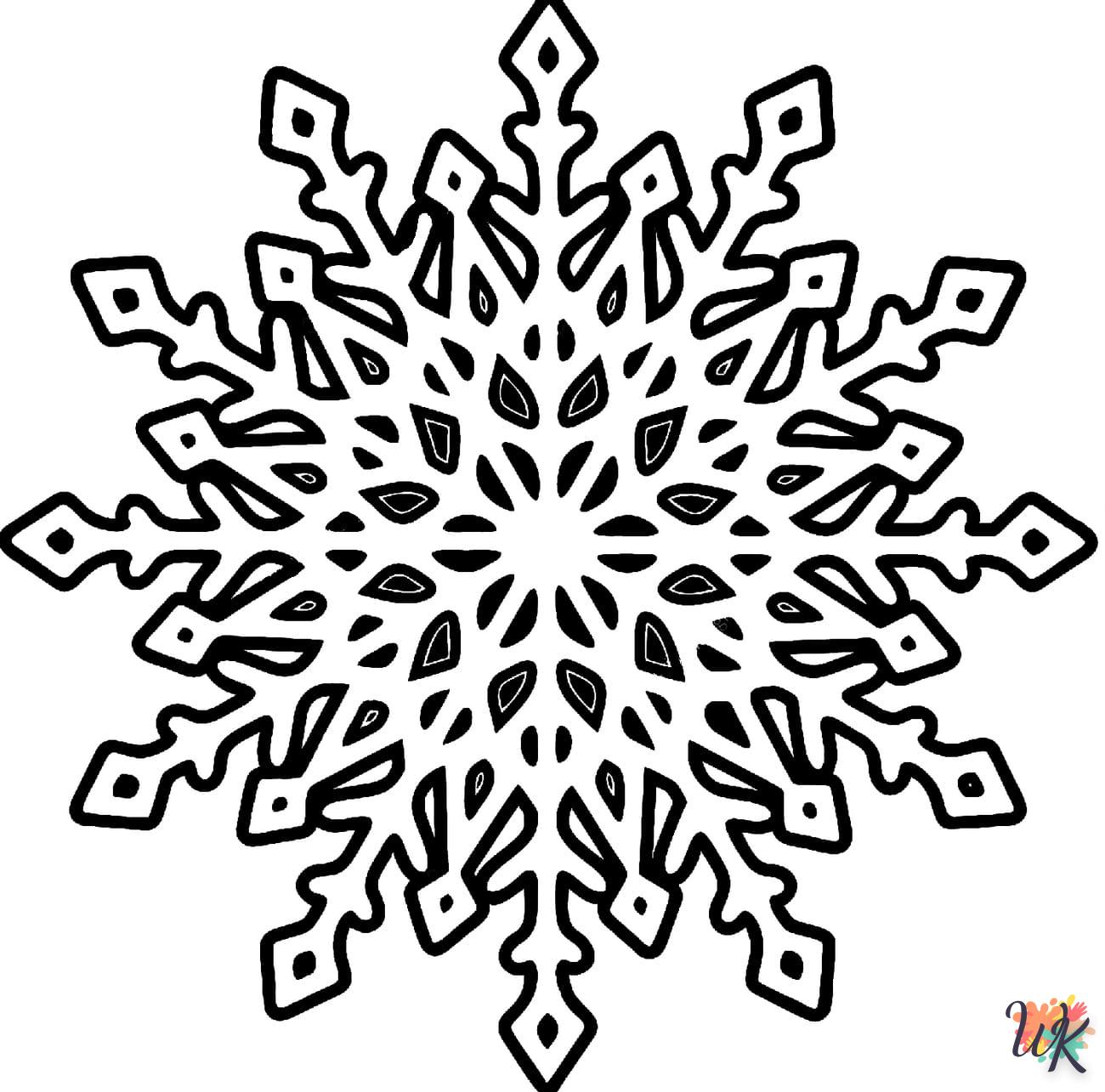 alphabet coloriage Flocon de Neige  en ligne