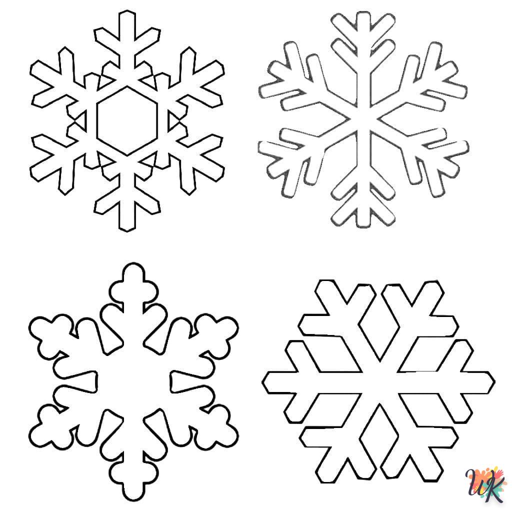 coloriage Flocon de Neige  pour enfant de 8 ans