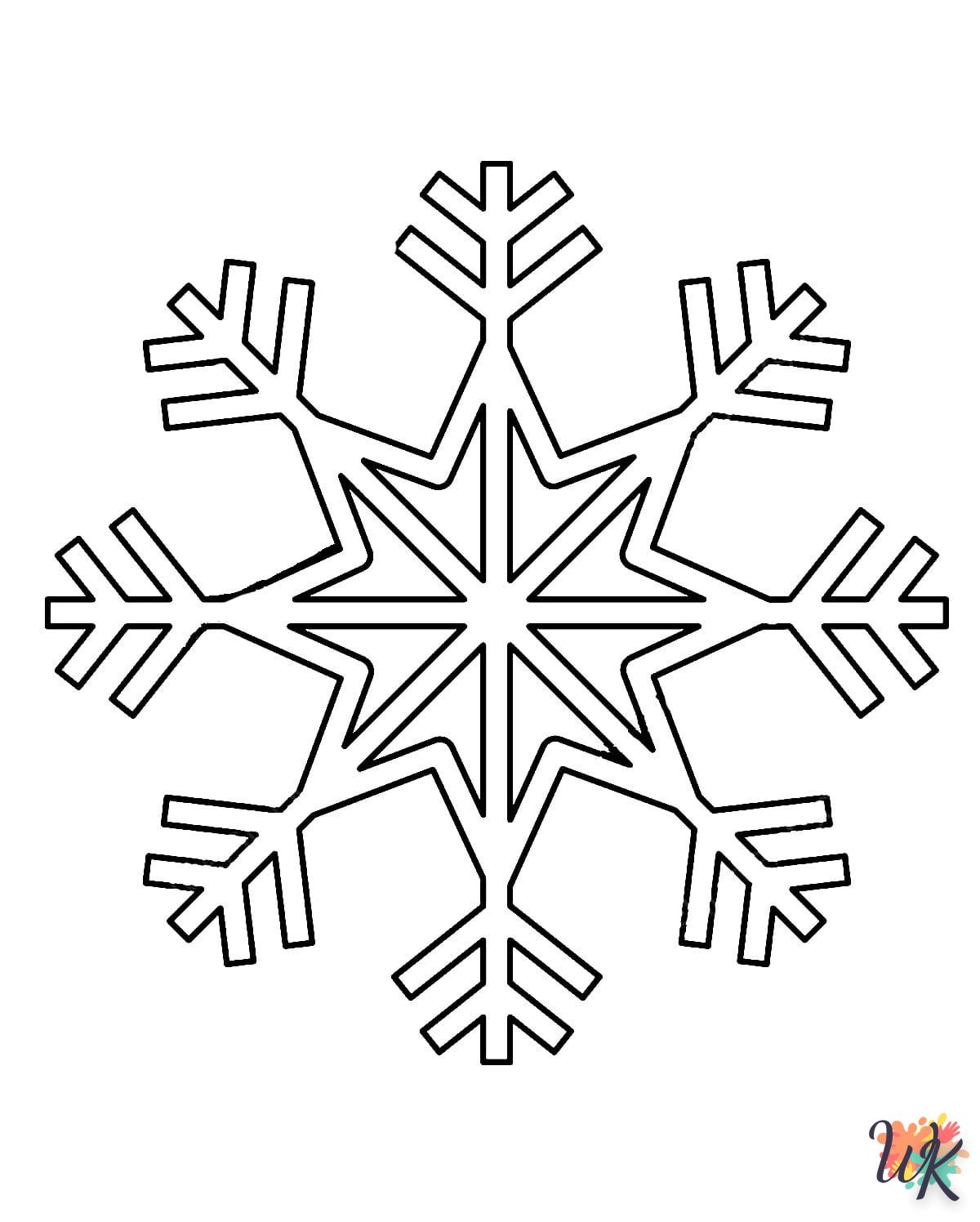 coloriage Flocon de Neige  gratuit 1