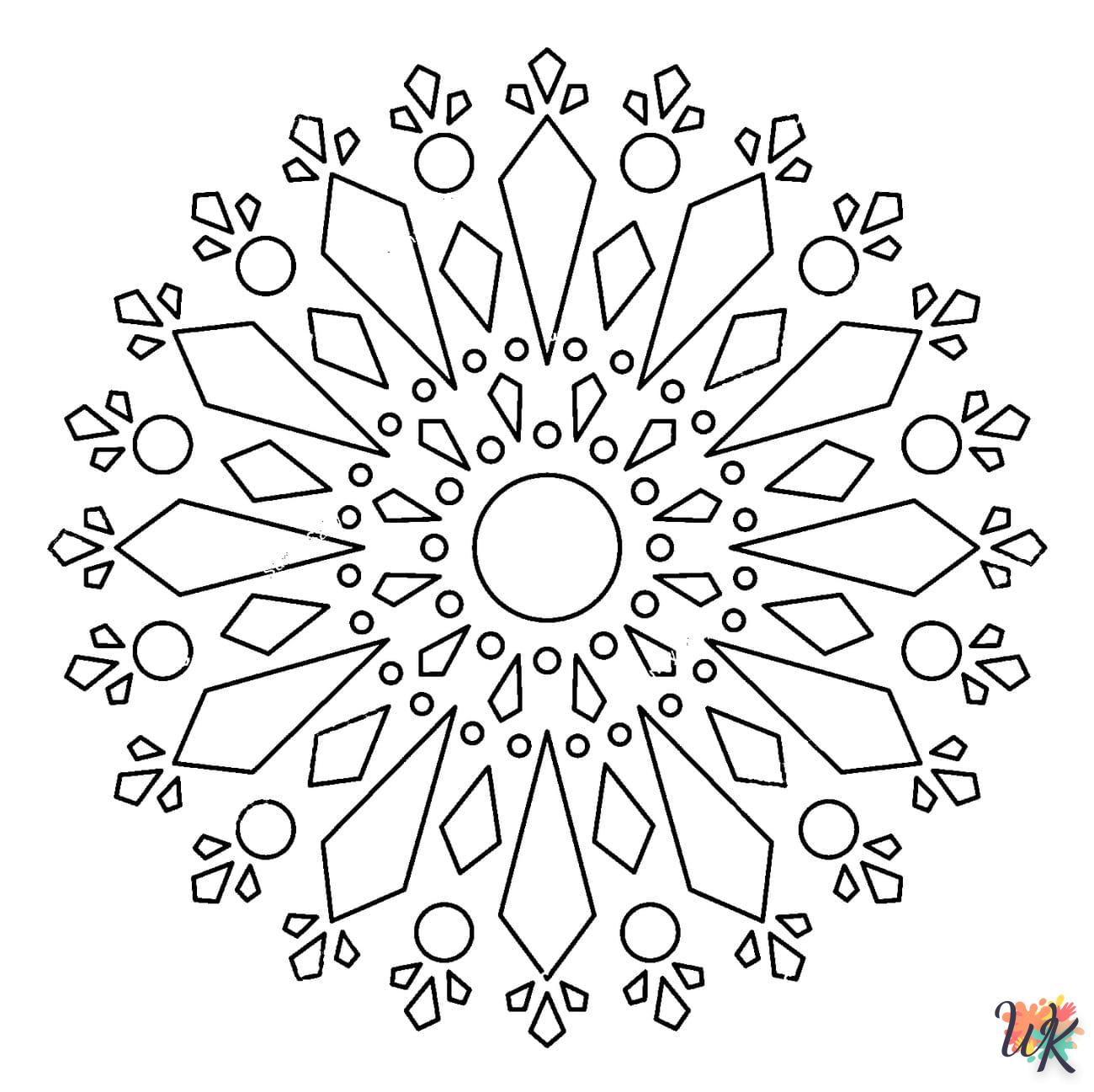 coloriage Flocon de Neige  enfant à imprimer