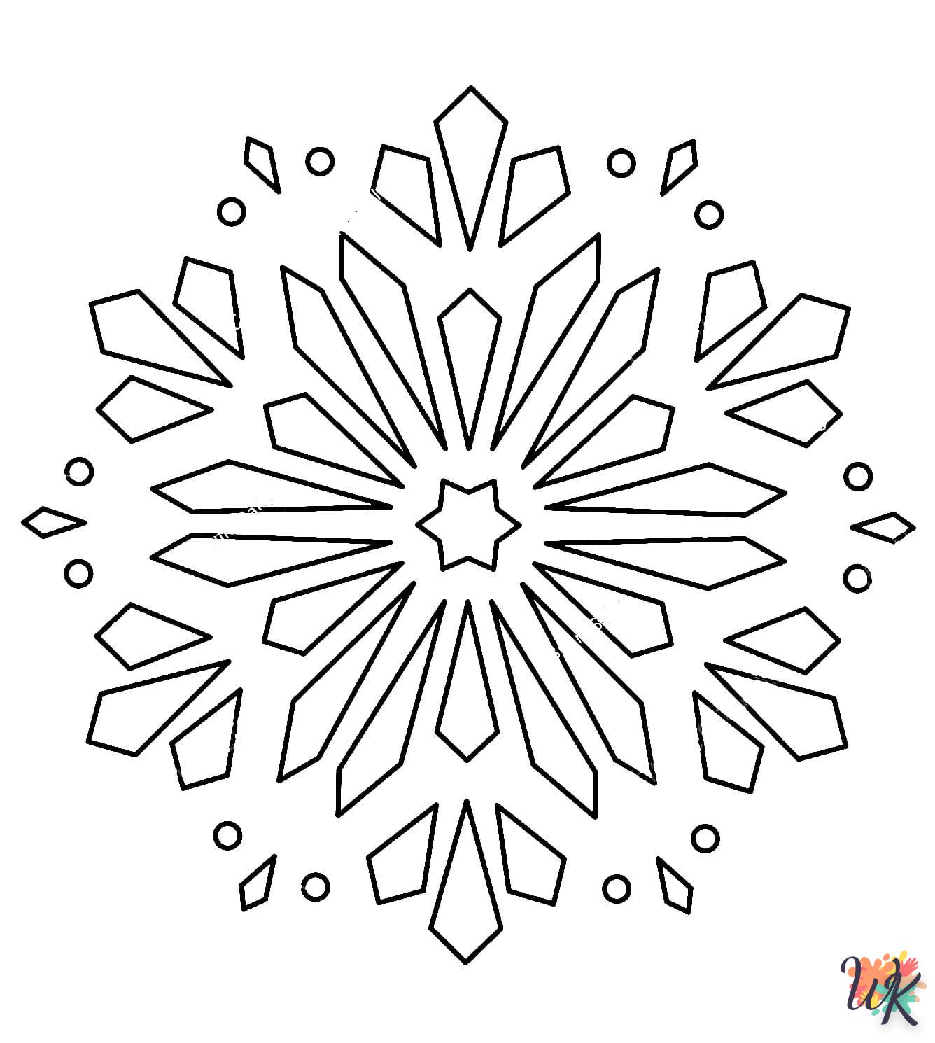 coloriage Flocon de Neige  enfant 6 ans à imprimer