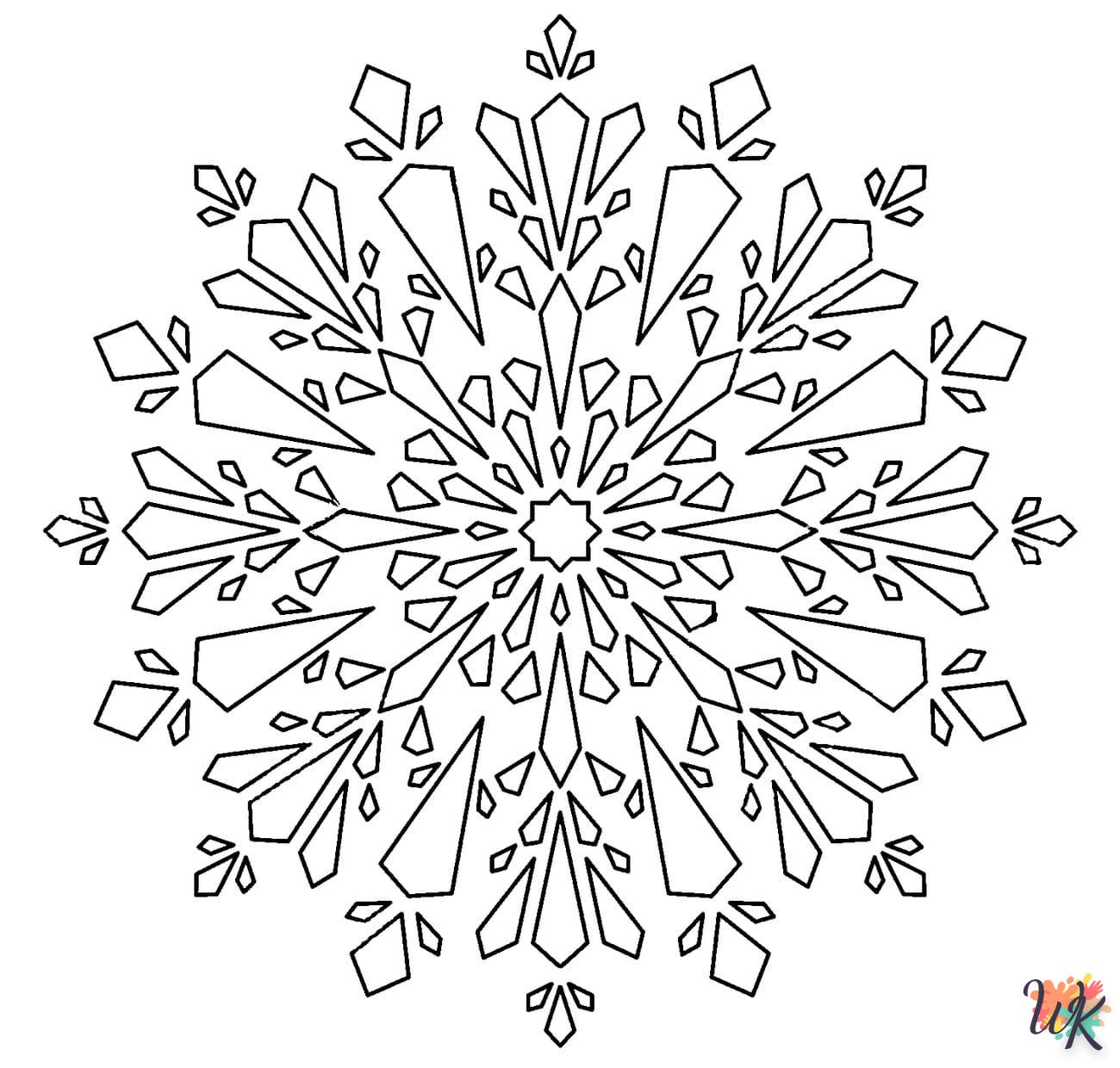 image pour coloriage Flocon de Neige  enfant