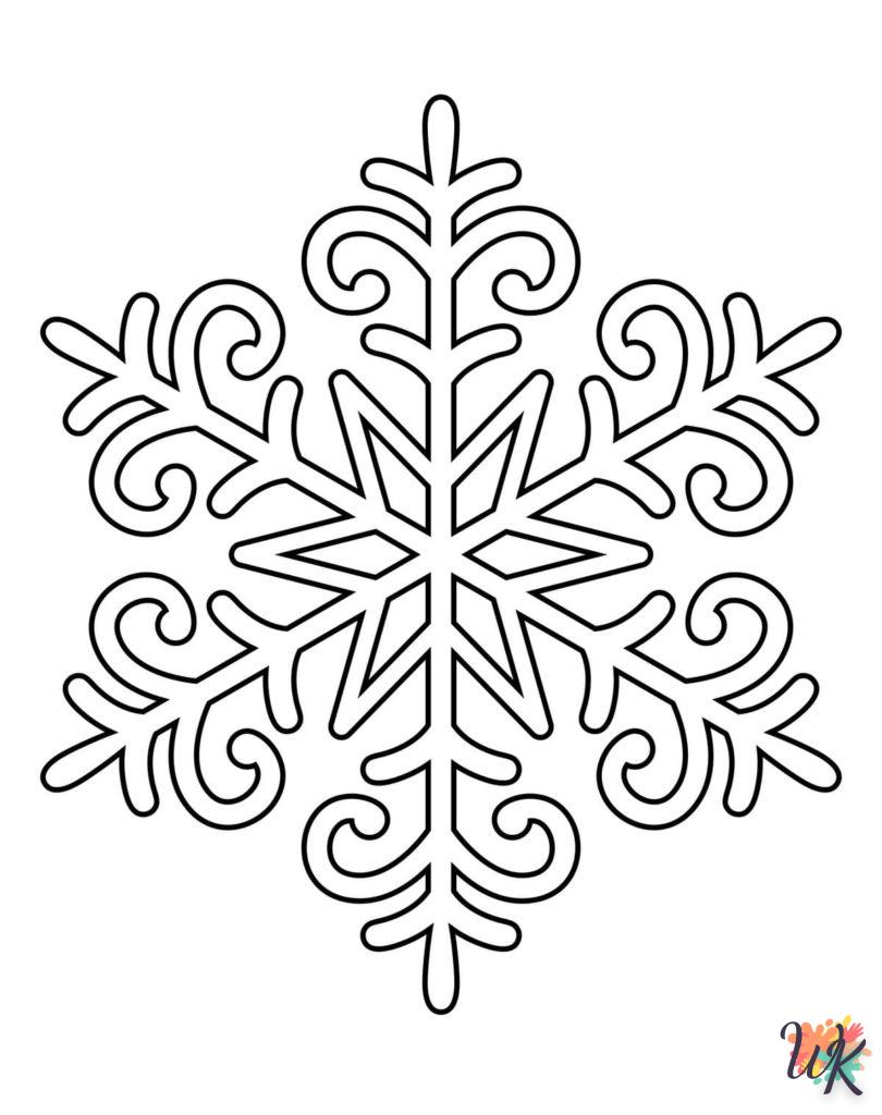 coloriage Flocon de Neige  7 ans en ligne gratuit à imprimer 1