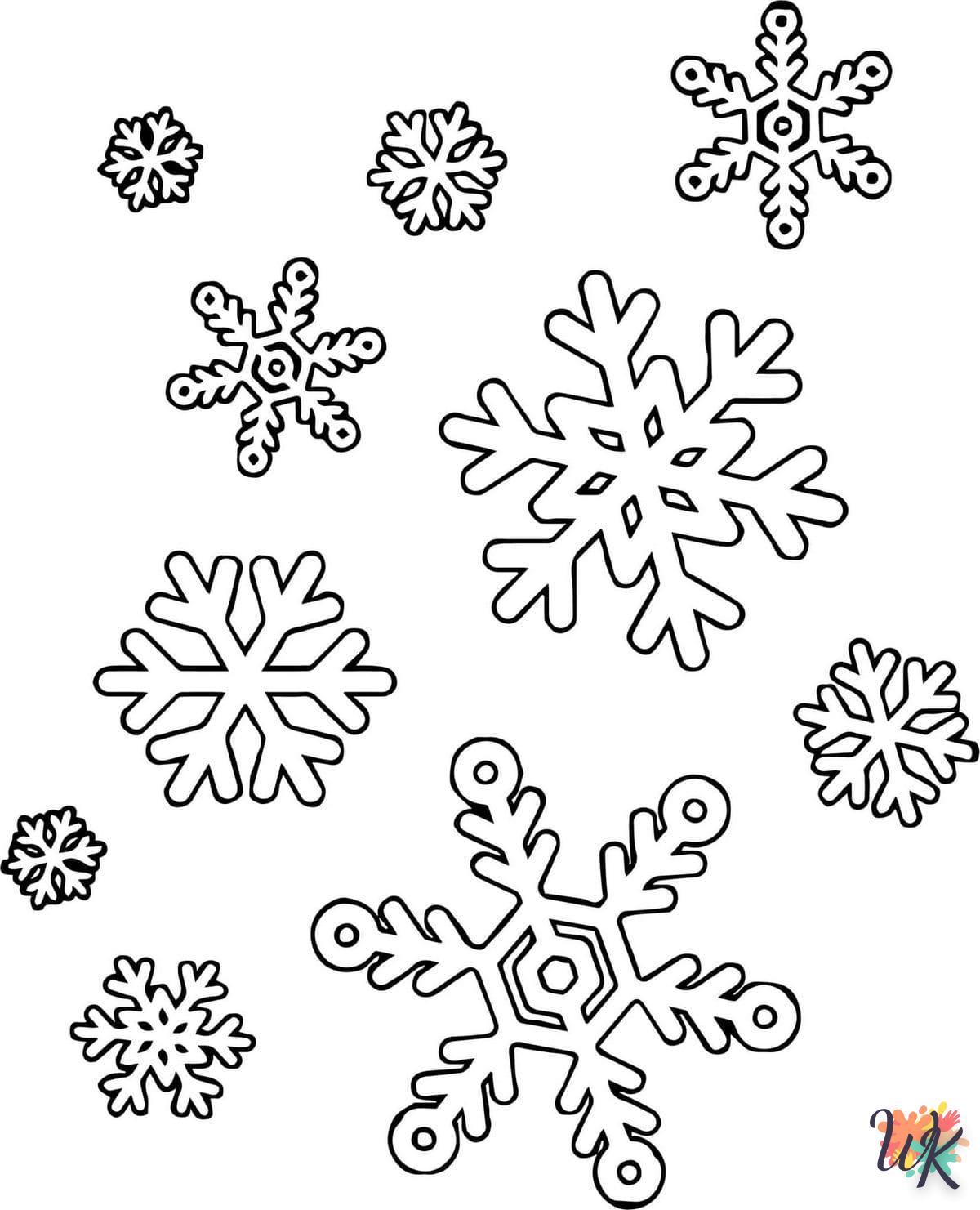 coloriage Flocon de Neige  gratuit en ligne