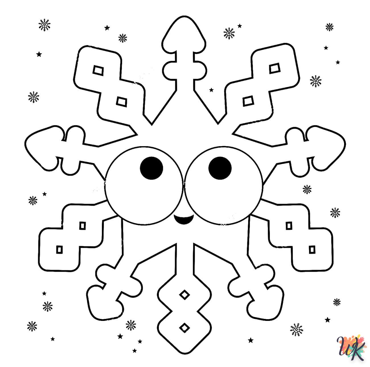 coloriage Flocon de Neige  et dessins 1