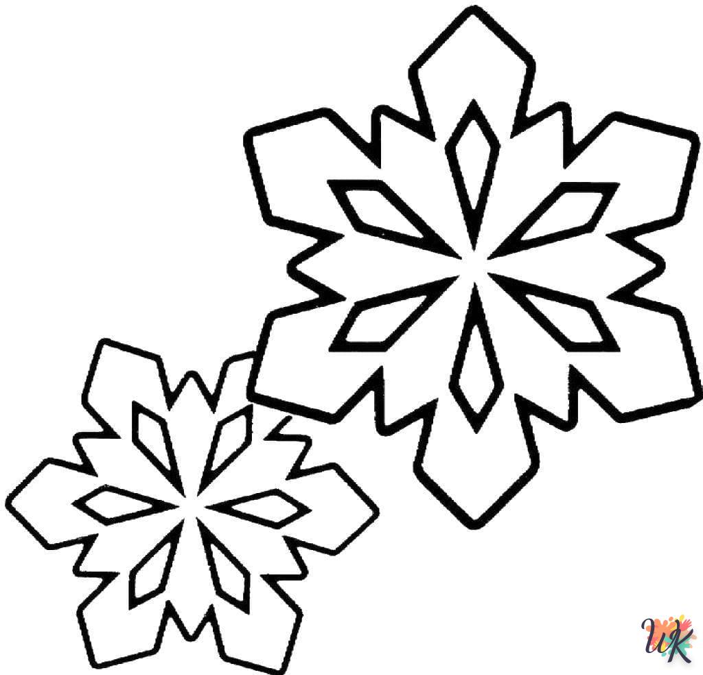 coloriage Flocon de Neige  à imprimer pour enfant de 6 ans 2