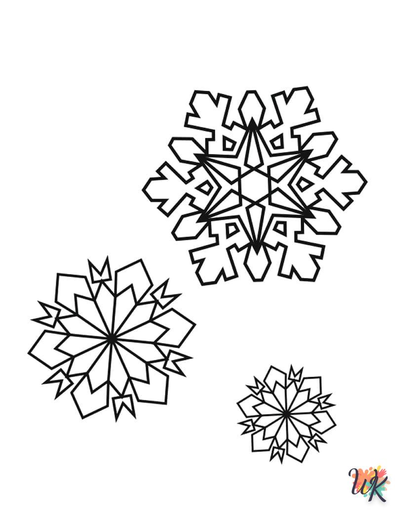 coloriage Flocon de Neige  gratuit à imprimer