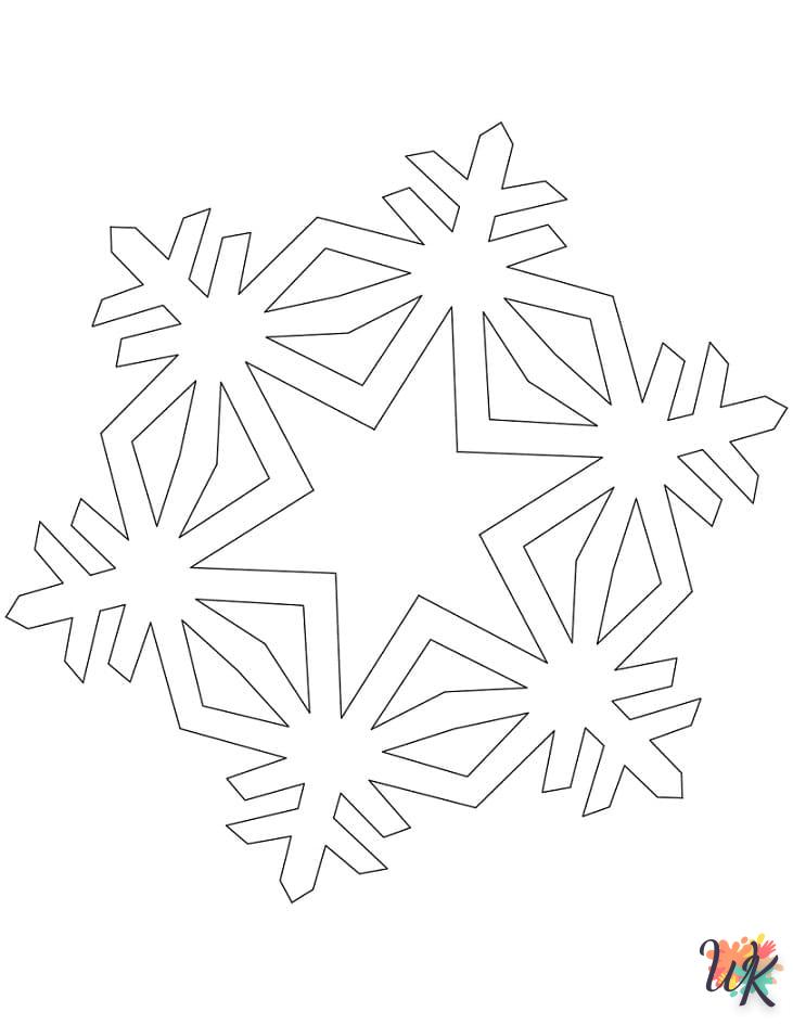 coloriage Flocon de Neige  pour enfant a imprimer gratuit