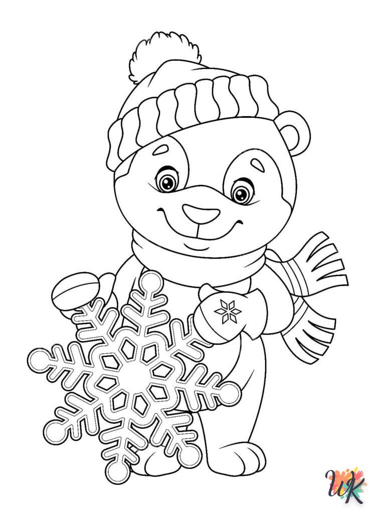 coloriage Flocon de Neige  pour enfant de 4 ans