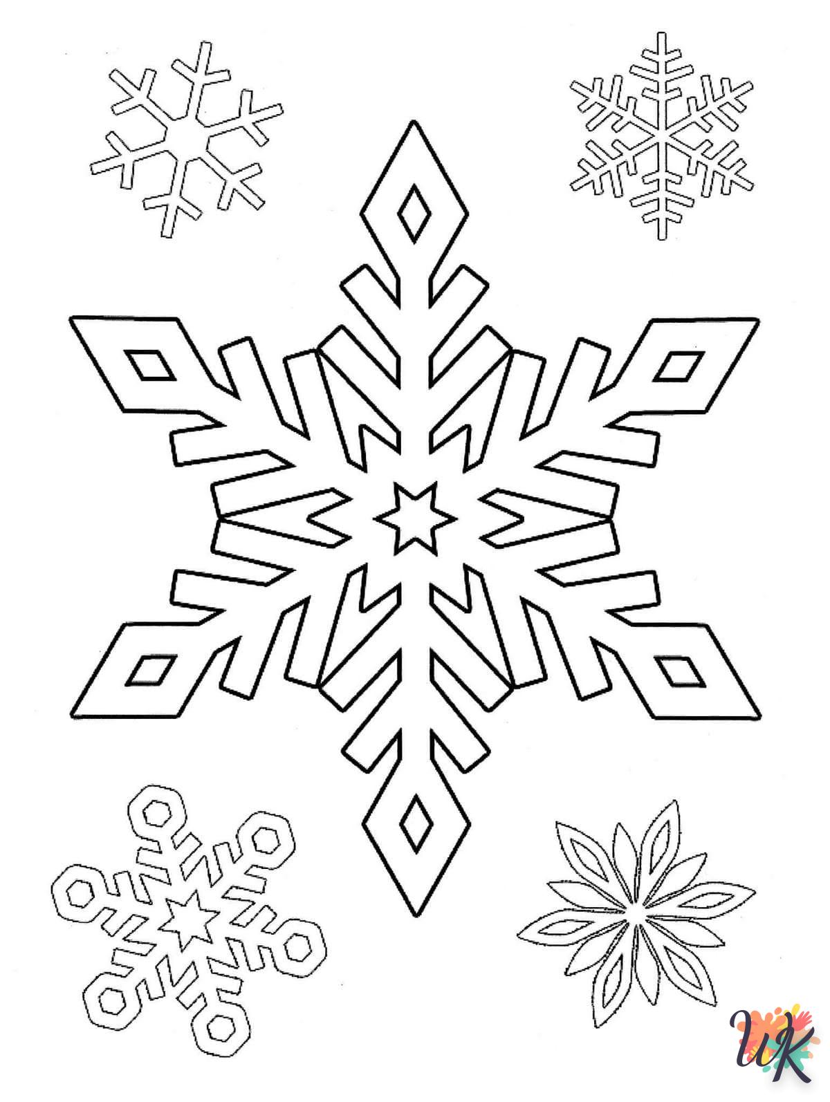 coloriage Flocon de Neige  à imprimer pour enfant de 10 ans