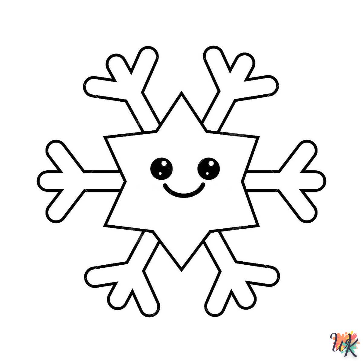 coloriage Flocon de Neige  de pour enfants