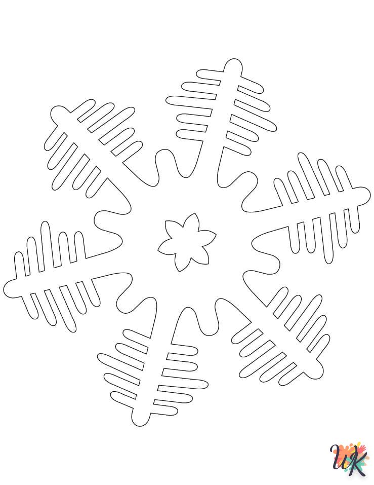 coloriage Flocon de Neige  pour enfants a imprimer gratuit