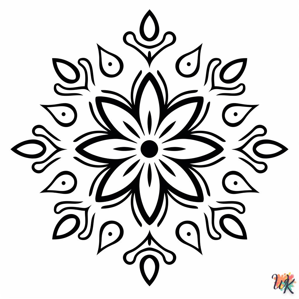 coloriage Flocon de Neige  pour enfant de 2 ans