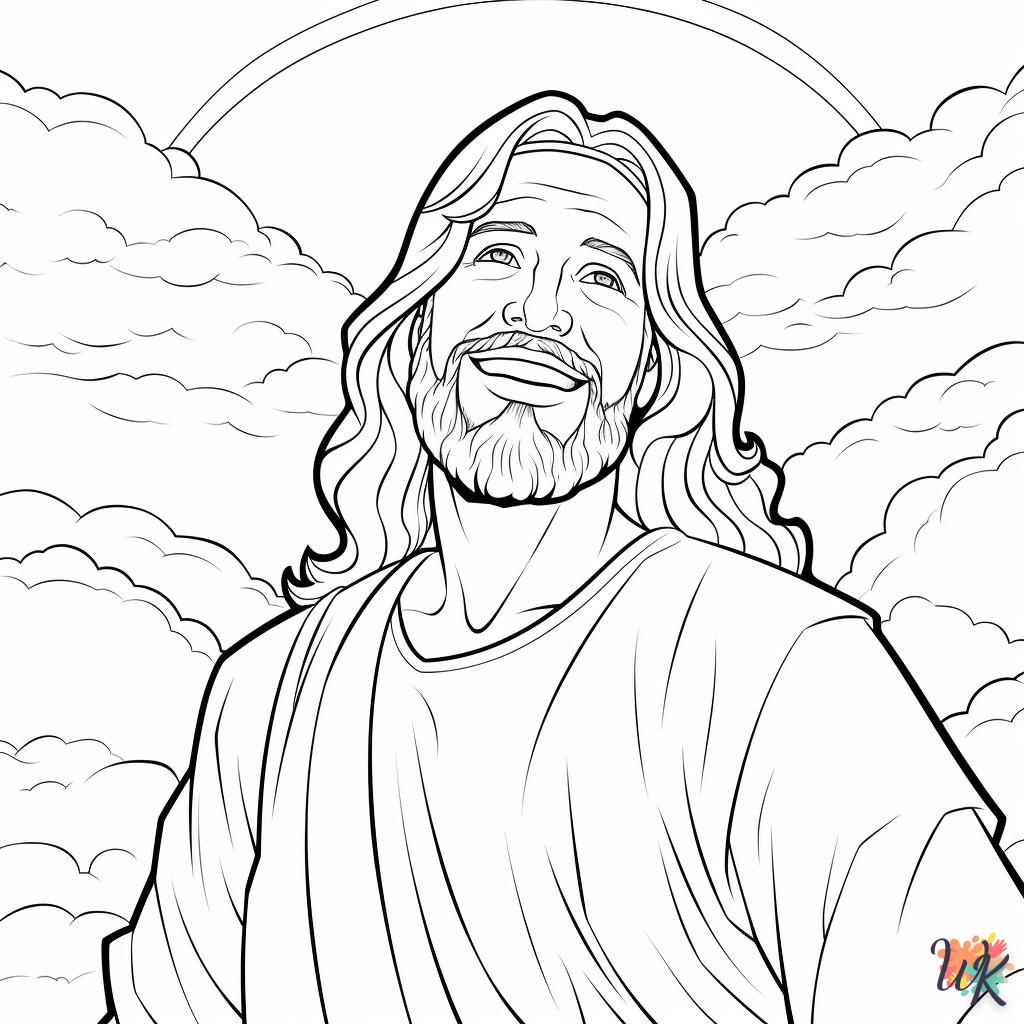 coloriage Jésus  pour enfant gratuit