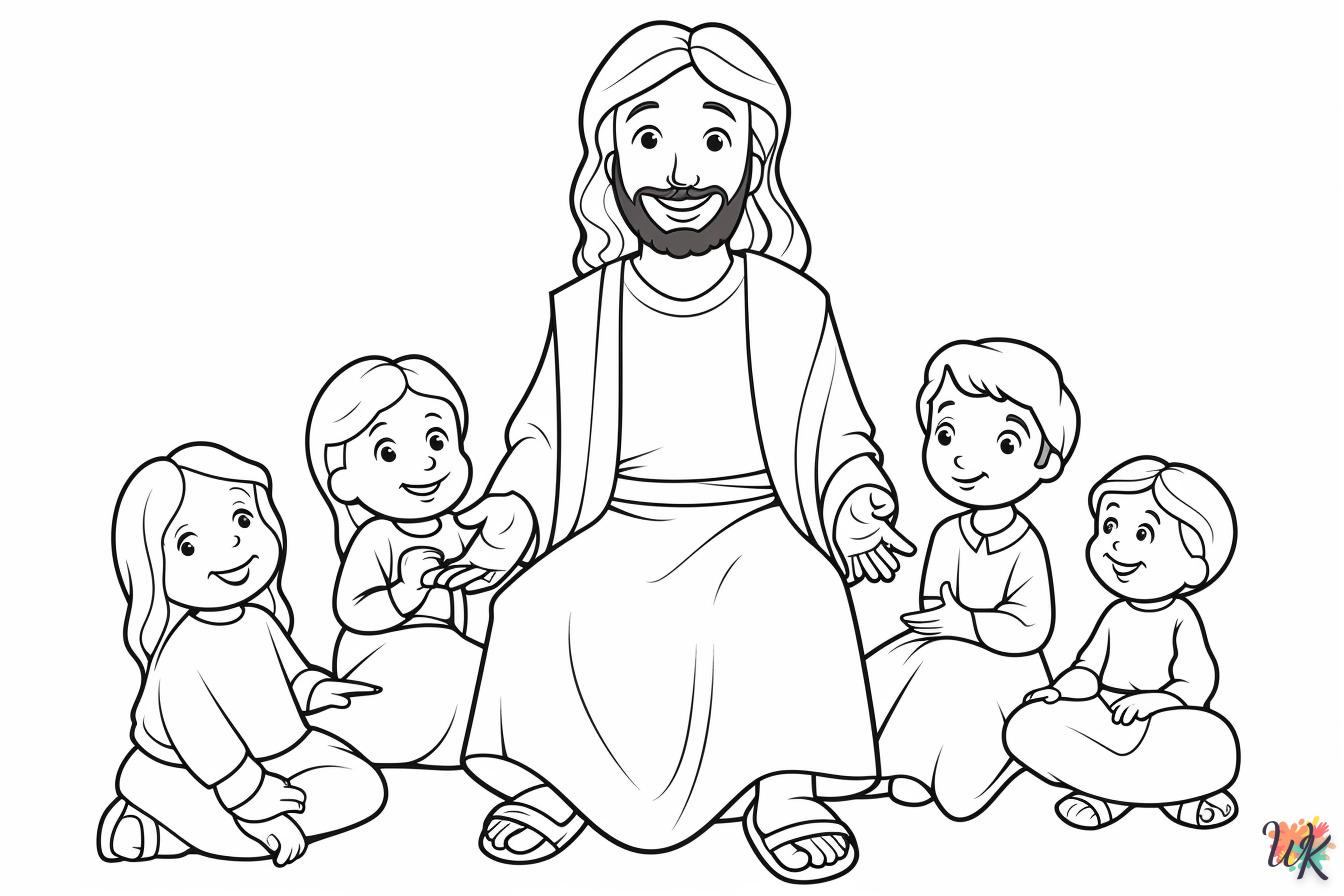 télécharger coloriage Jésus  gratuit 1