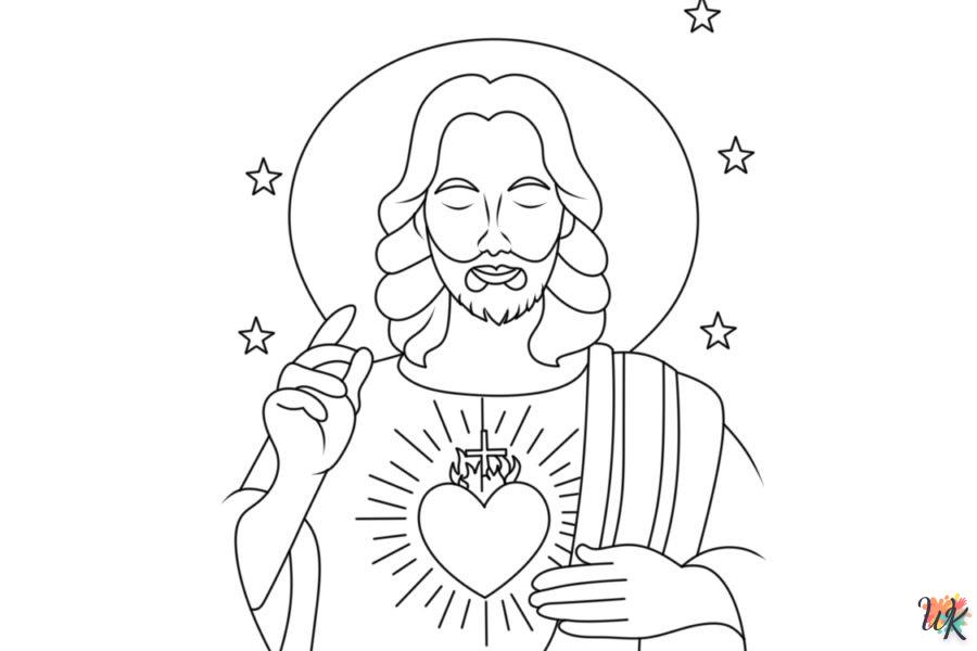 coloriage Jésus  pour enfant à imprimer