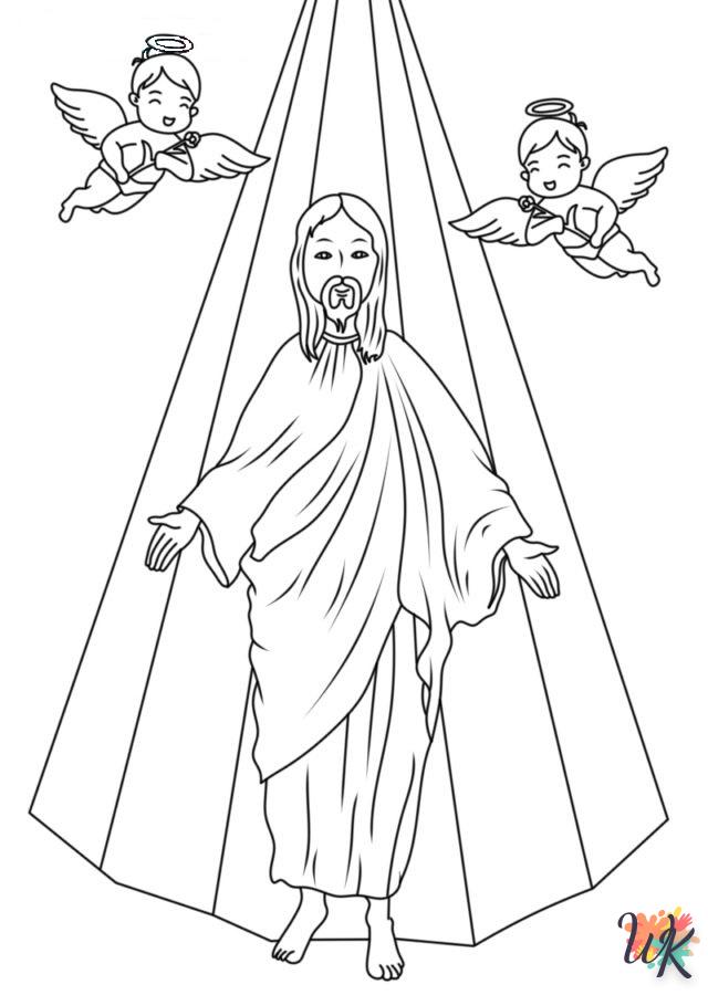 coloriage Jésus  bebe à imprimer gratuit