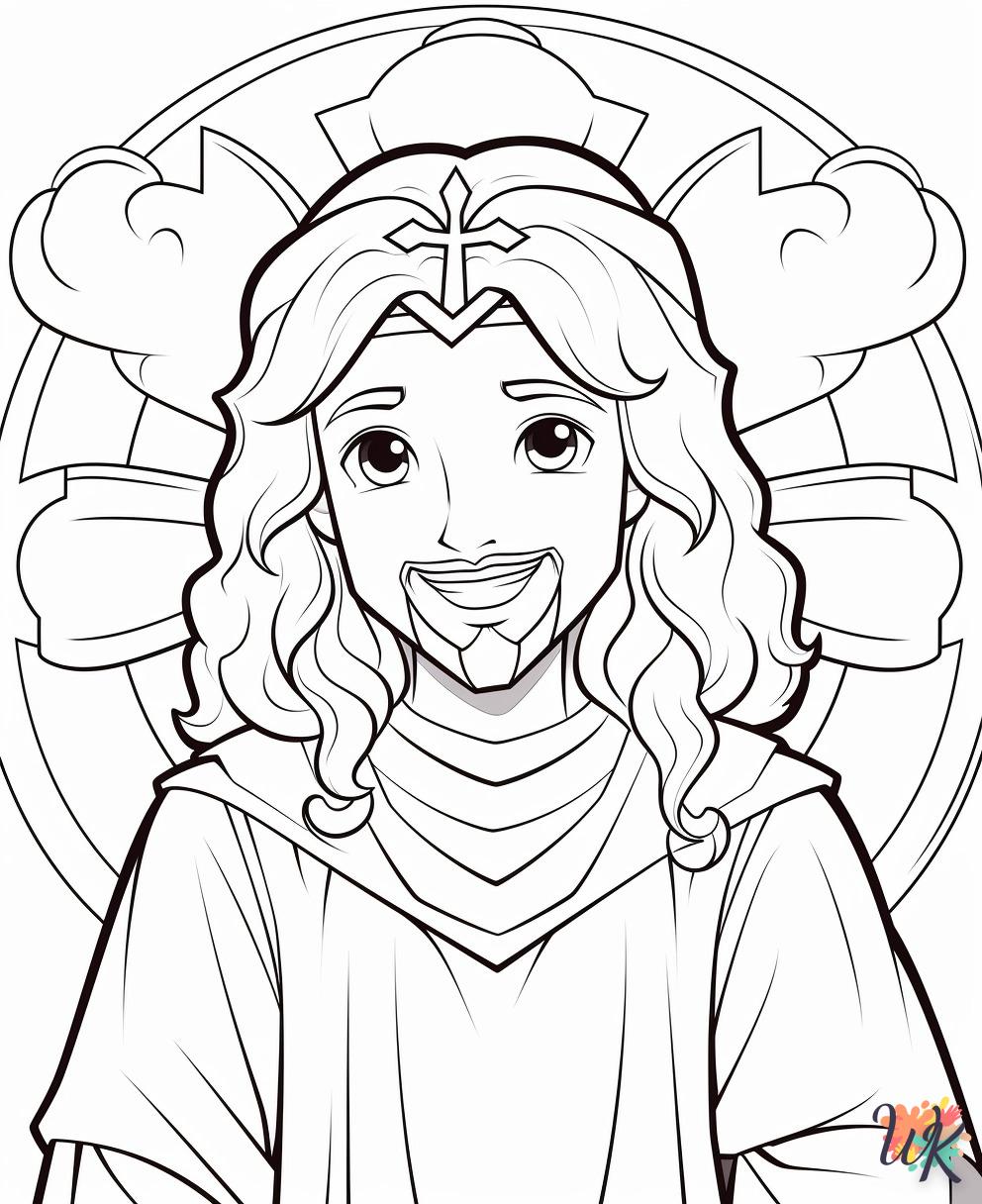 activité coloriage Jésus  en ligne