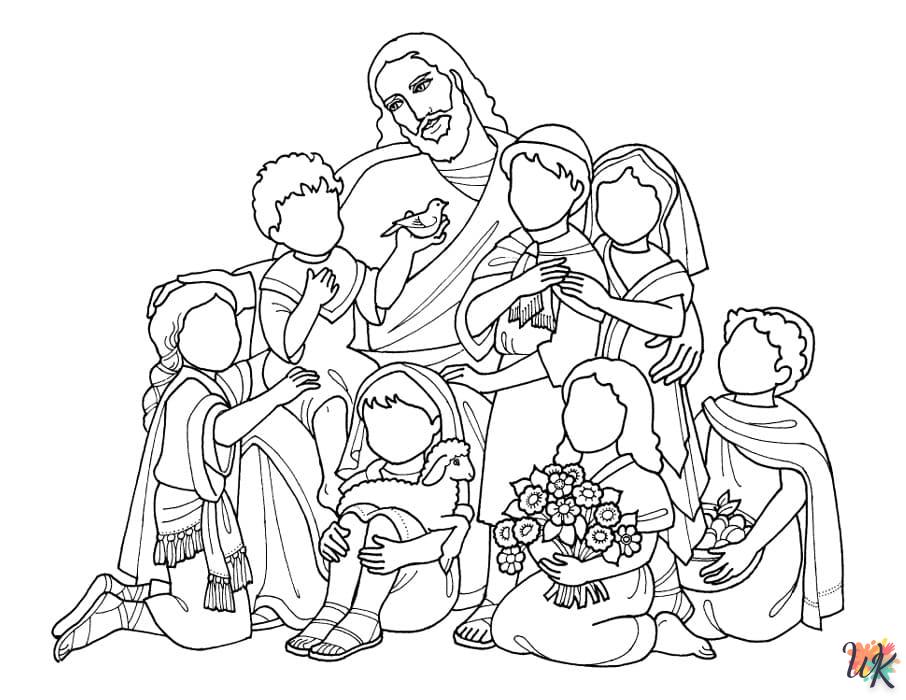 imprimer coloriage Jésus