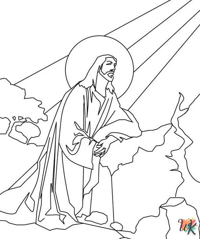 coloriage Jésus  a imprimer gratuitement