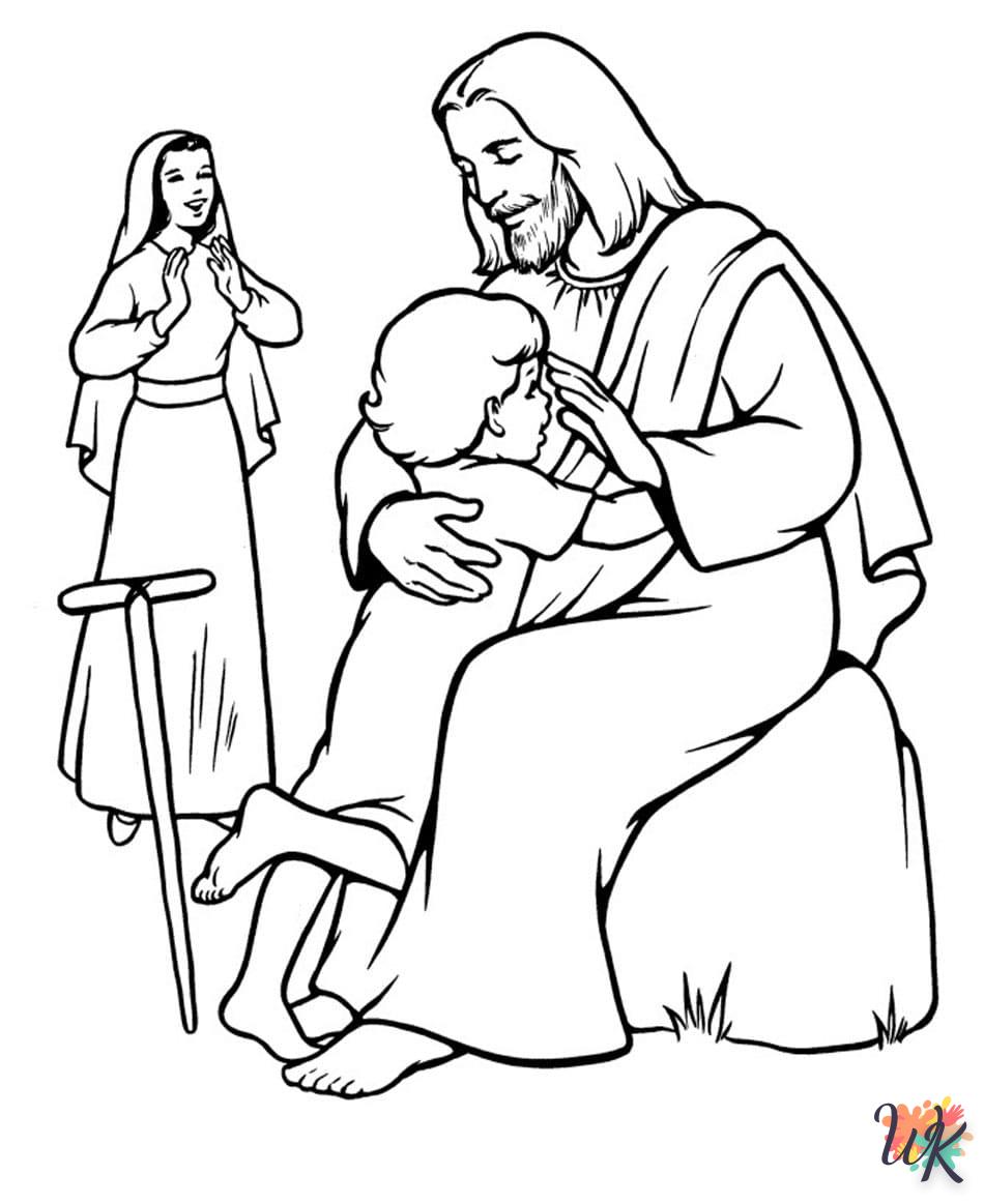 coloriage Jésus  à imprimer pdf gratuit