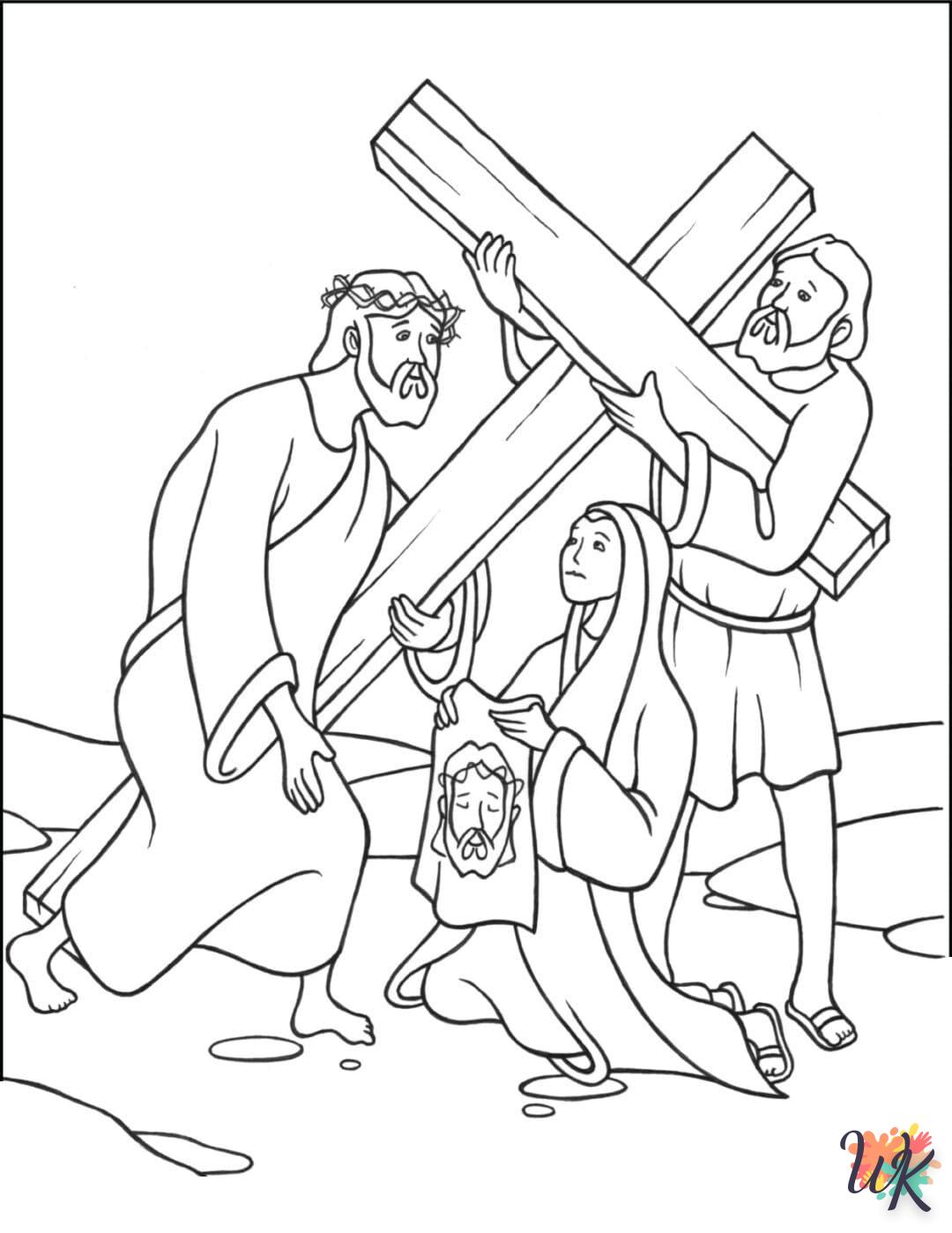 coloriage Jésus  a imprimer enfant 10 ans