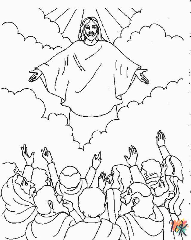 coloriage Jésus  educatif pour enfant