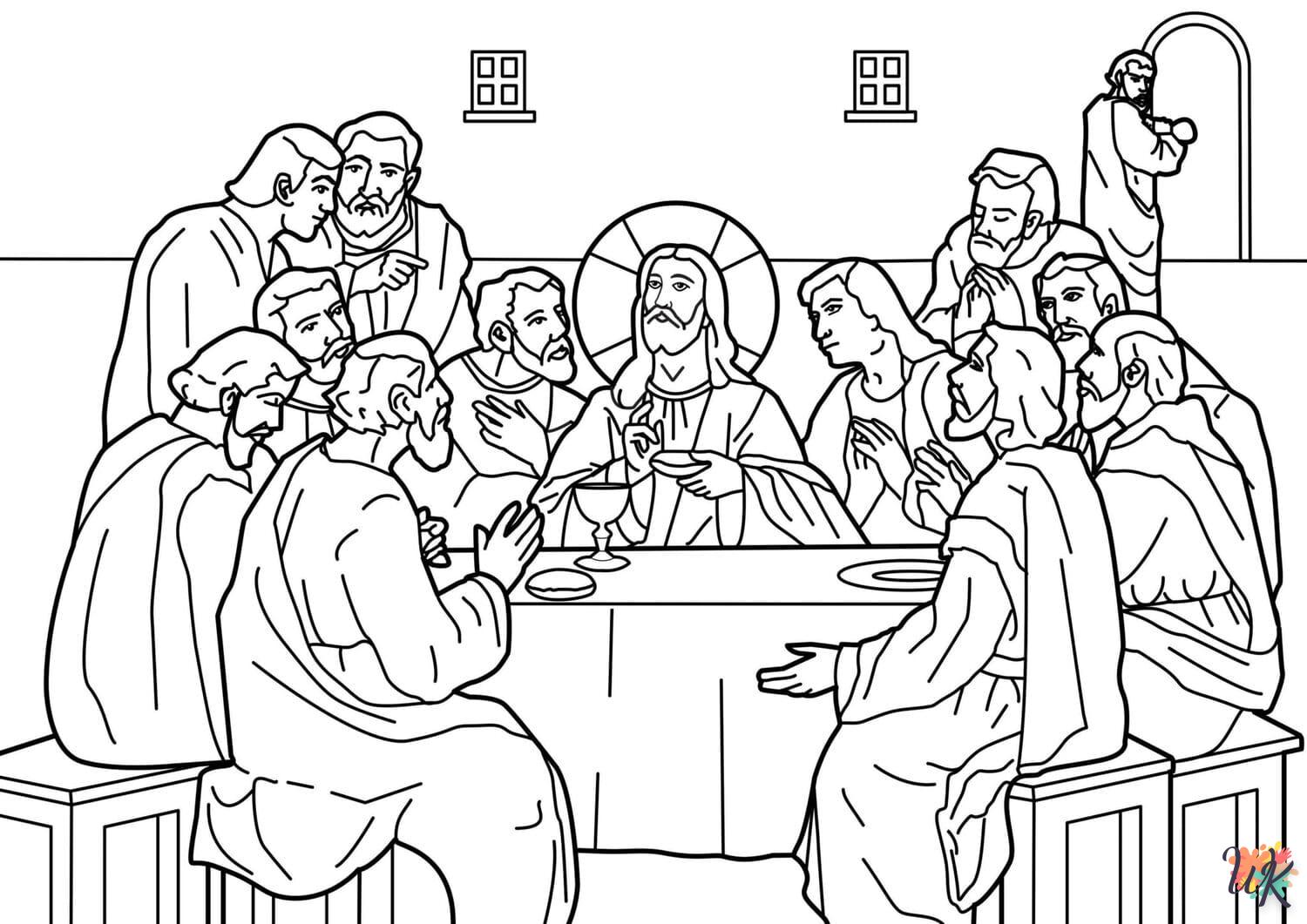 coloriage Jésus  a imprimer enfant 5 ans