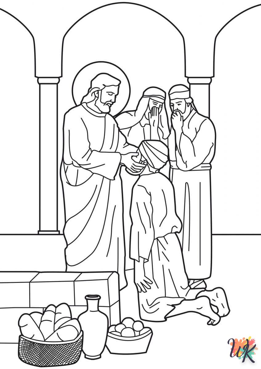 coloriage Jésus  à imprimer pour enfants