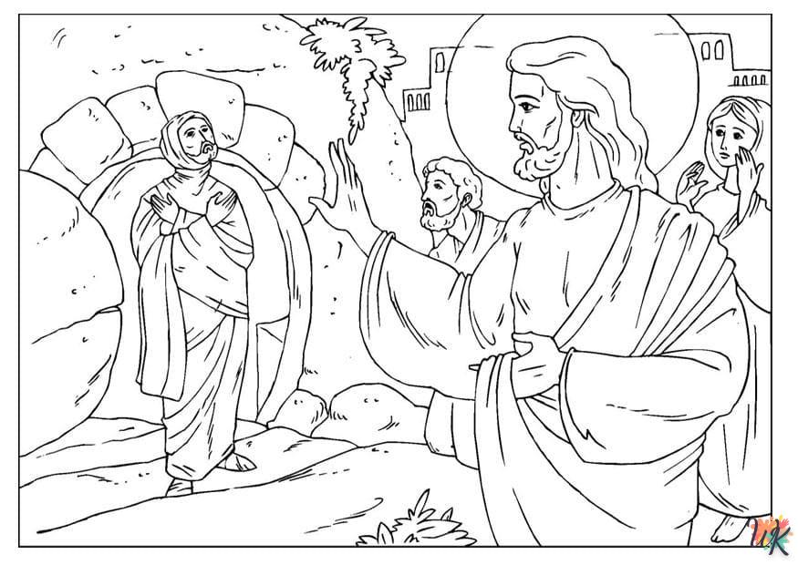 coloriage Jésus  enfant 8 ans a imprimer