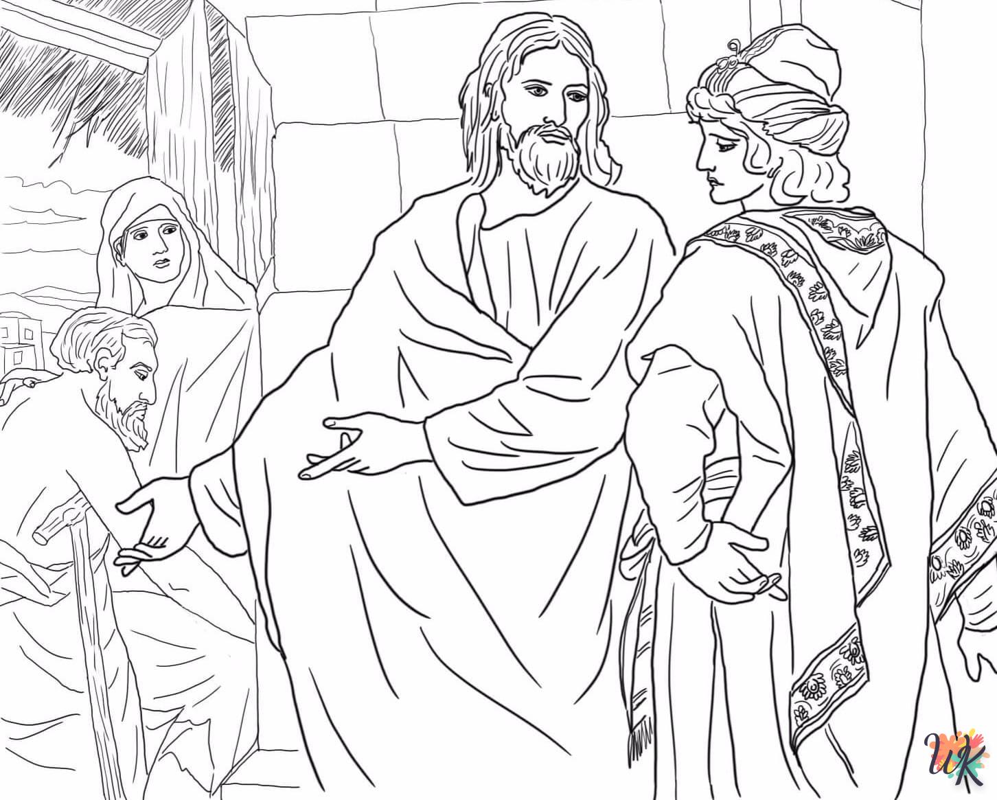 a imprimer coloriage Jésus  gratuit