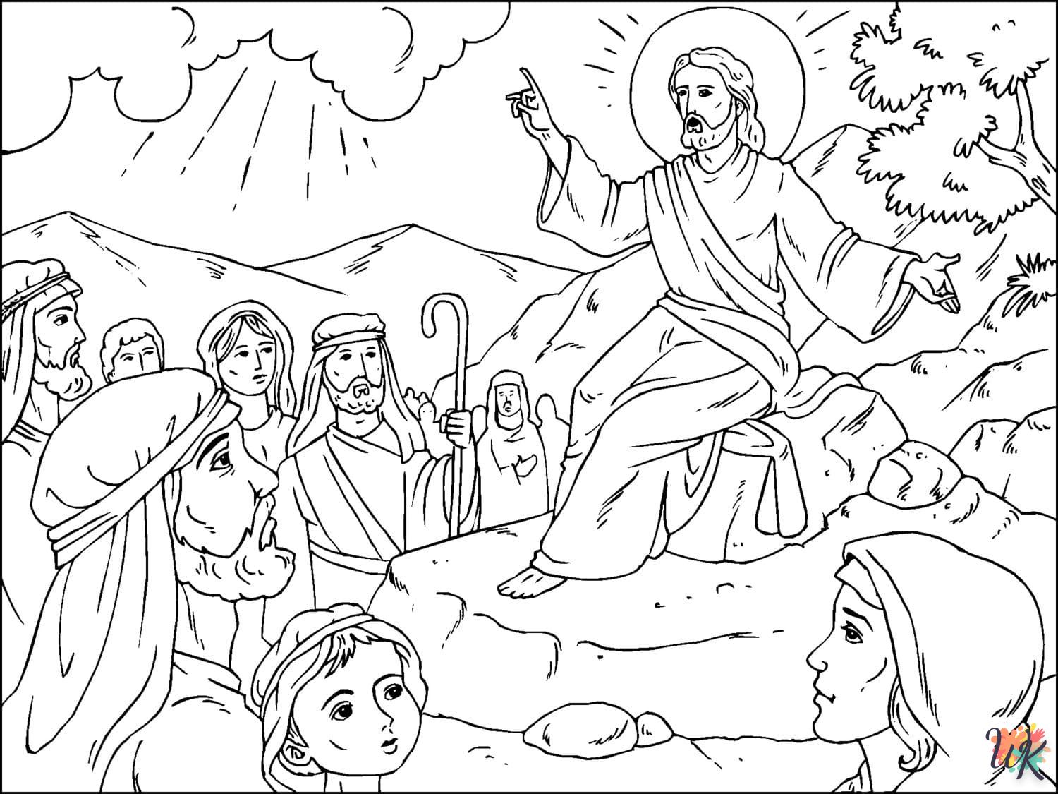 coloriage Jésus  enfant 4 ans a imprimer 1