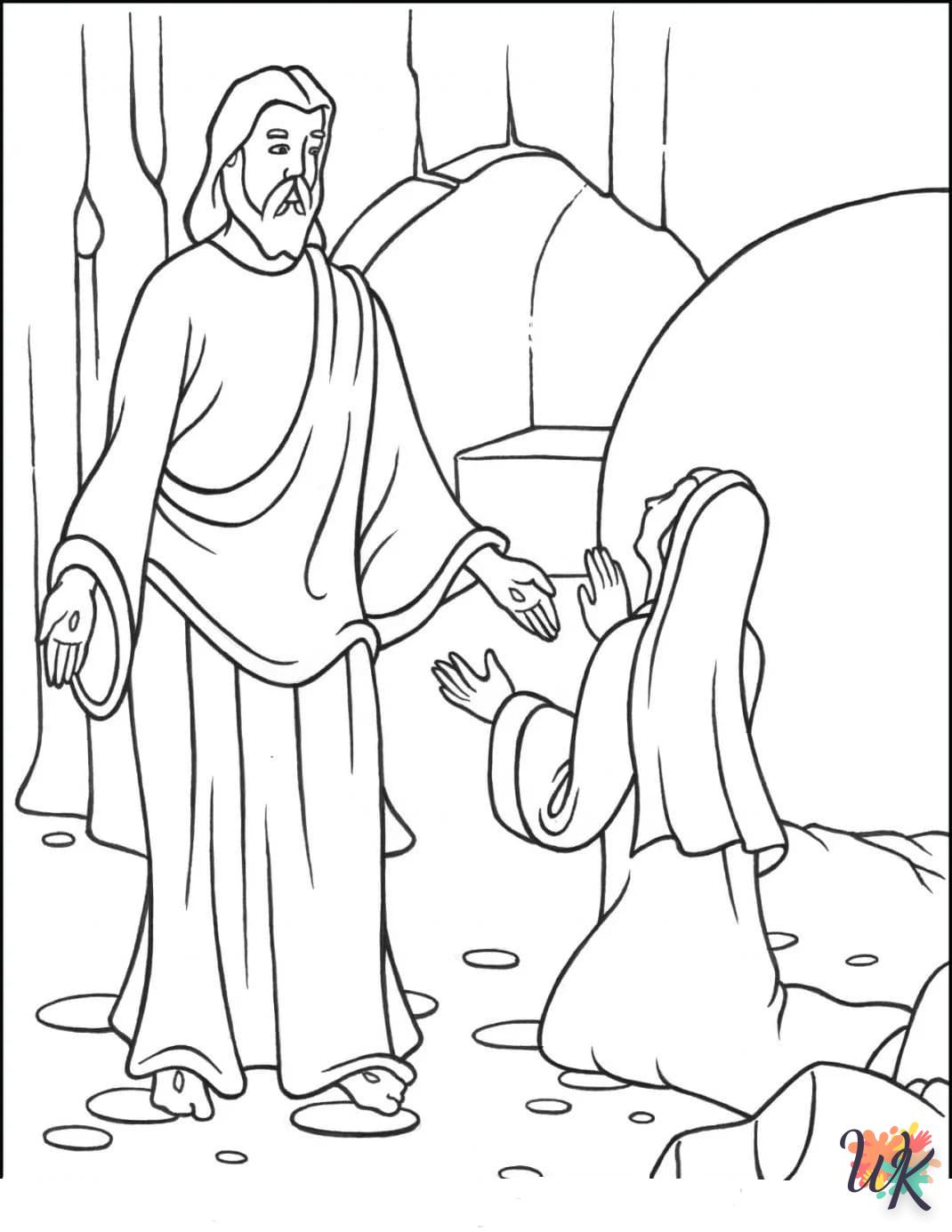 coloriage Jésus  à imprimer pour enfant de 10 ans