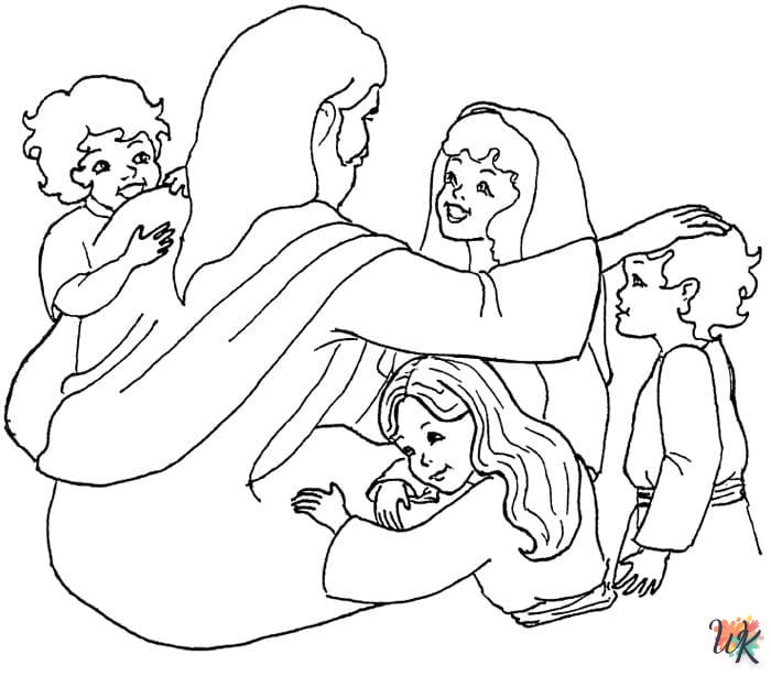 coloriage Jésus  à imprimer pour enfants 1