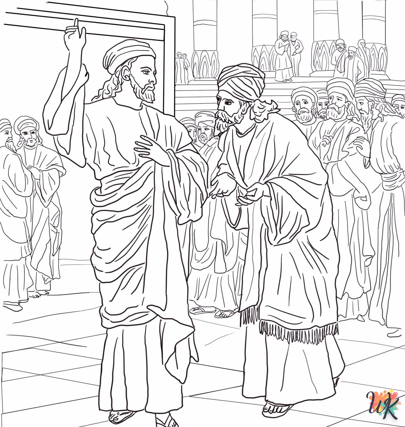 coloriage Jésus  gratuit en ligne