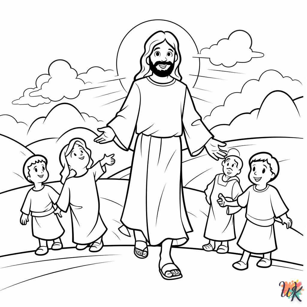 coloriage Jésus  à imprimer gratuitement pdf