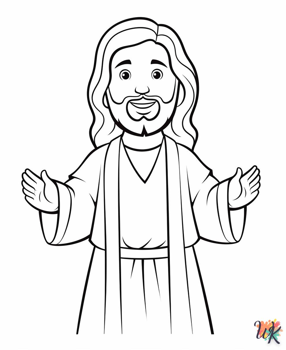 coloriage Jésus  à colorier en ligne gratuit