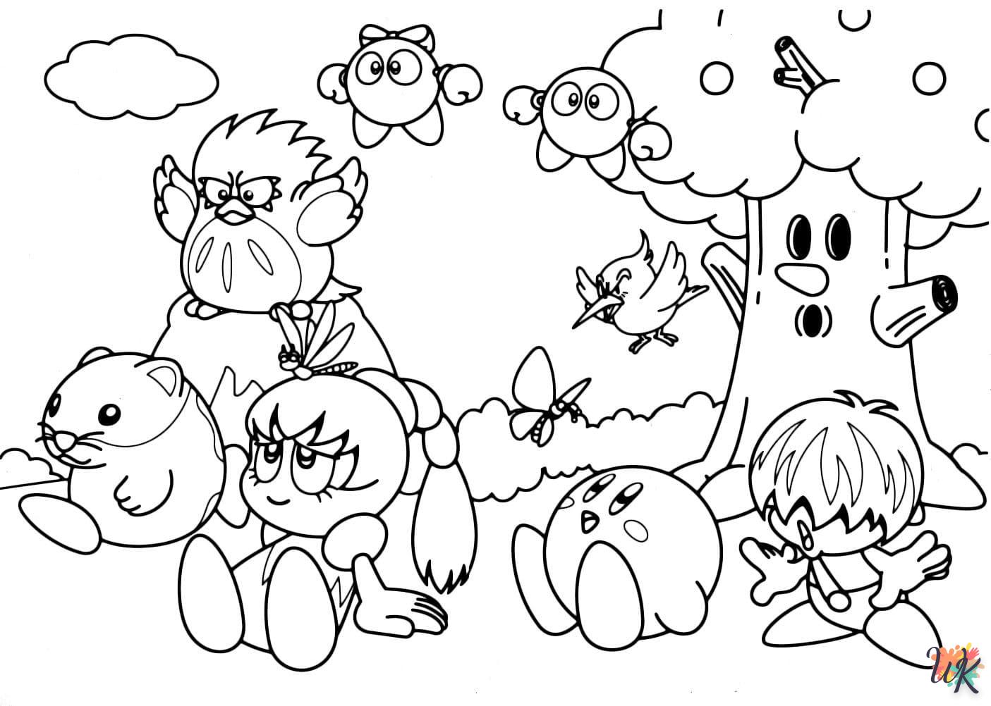 coloriage Kirby  pour enfants a imprimer gratuit 1